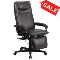 Flash Furniture High Back Brown Leather Executive Reclining Office Chair BT-70172-BN-GG